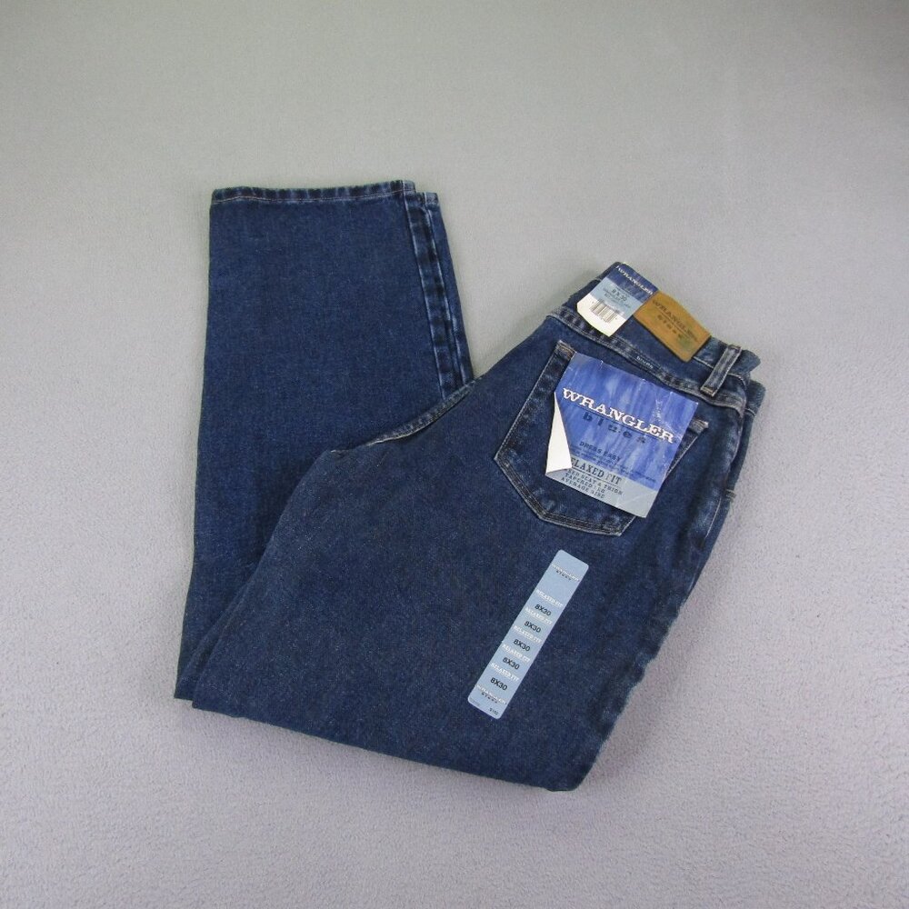 Vintage Wrangler Jeans Womens 8x30 Blues Easy Fit Denim Pants Tapered Deadstock